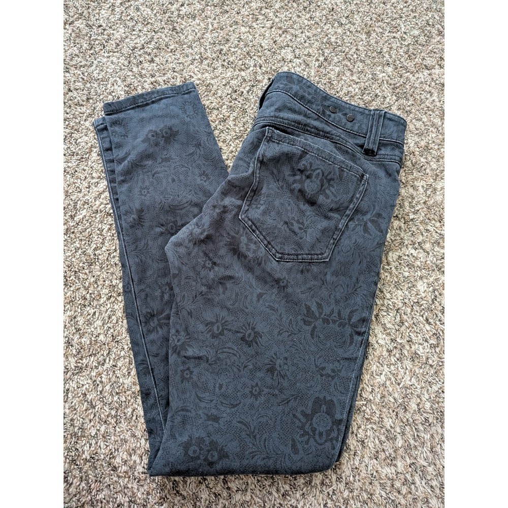 Cabi‎ Jeans Skinny Blue Floral Print Soft Pants Women's Size 6